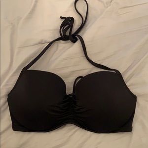 Target black bikini top that’s gathered in front